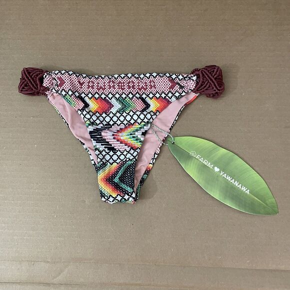Farm Rio Amulet Yawanawa Beach Swim Summer Bikini Bottom NWT Size S - Picture 2 of 7